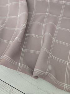 Exclusive Design- Tan & White Window Pane Plaid {by the half yard}