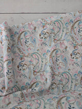 Summer Watercolor Paisley Print Opaque Swiss Dot 100% Polyester {by the half yard}