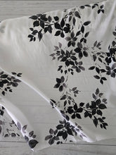 White & Black Floral Viscose Challis {by the half yard}