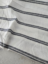 White & Black Horizontal Stripe Cotton Blend {by the half yard}