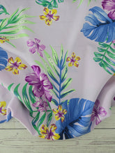 Lavender & Purple Tropical Floral Silky Polyester {by the half yard}