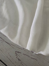Narrow White Stripes Cotton/Rayon Blend {by the half yard}