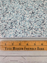 Petite Blue Vintage Floral Poly Slub {by the half yard}