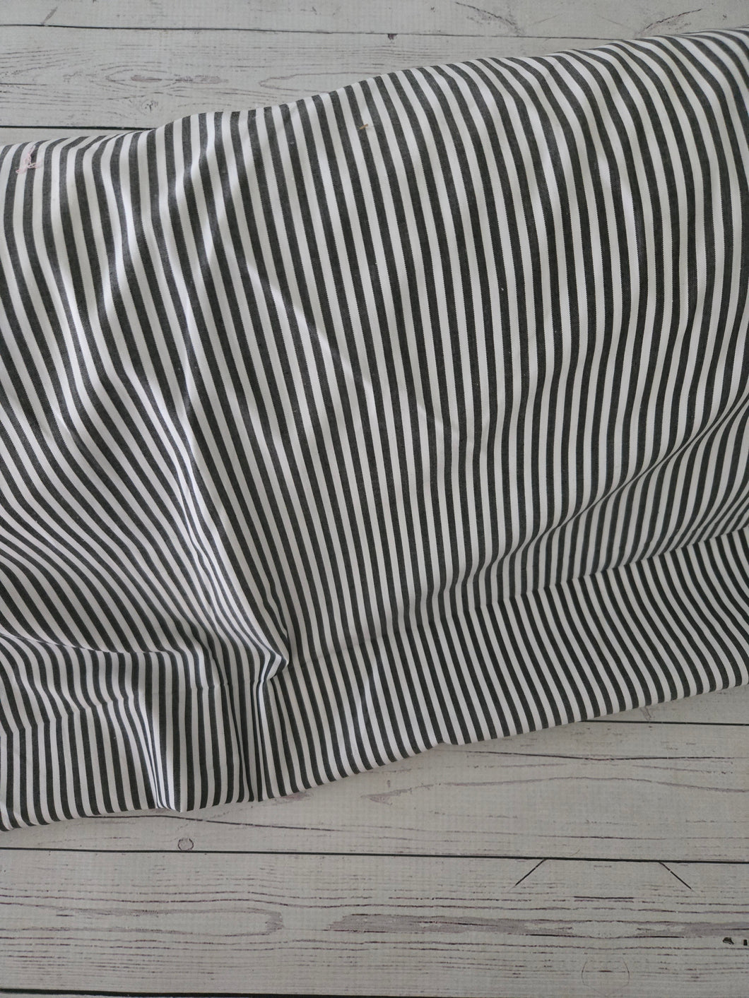 Black & White Pinstripes Poly Cotton {by the half yard}
