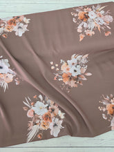 Exclusive Design- Large Harvest Watercolor Floral Collection Pinstripe Poly {by the half yard}