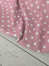 Rose Polka Dots Opaque Petite Swiss Dot 100% Polyester {by the half yard}