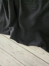 Black Tonal Stripe Opaque Swiss Dot 100% Polyester {by the half yard}