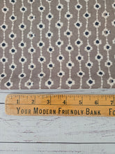 Distressed Olive Floral Stripes Linen Look Poly {by the half yard}