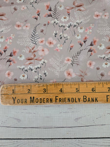 Tan Wildflower Floral {by the half yard}