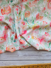 Exclusive Design-  Sherbet Floral Opaque Swiss Dot 100% Polyester {by the half yard}