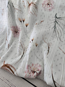Boho Floral Swiss Dot Cotton {by the half yard}