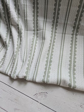 Exclusive Design- Sage Scallop Stripes Textured Knit {by the half yard}