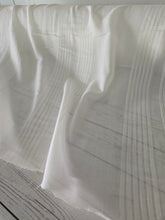 White Wide Stripes Cotton/Rayon Blend {by the half yard}