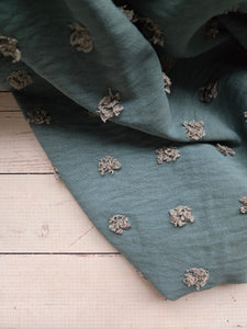 Eucalyptus Large Opaque Swiss Dot 100% Polyester {by the half yard}