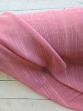 Solid Pink Crinkle Lurex Chiffon {by the half yard}