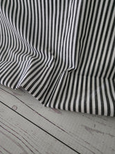 Black & White Pinstripes Poly Cotton {by the half yard}