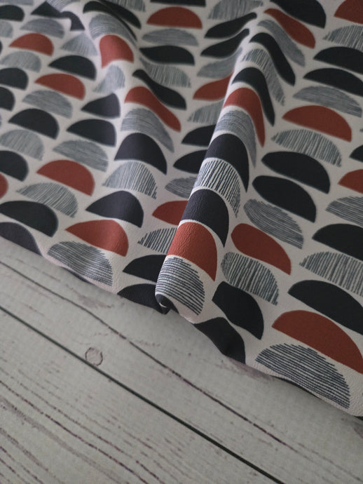 Black & Rust Mod Half Dot Print {by the half yard}