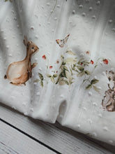 Bunnies & Strawberry Print Swiss Dot Cotton {by the half yard}