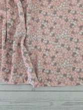Taupe & Peachy Floral Variegated Poly Rib Knit {by the half yard}