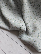 Exclusive Design- Soft Sage Petite Peony Floral Pinstripe Poly {by the half yard}