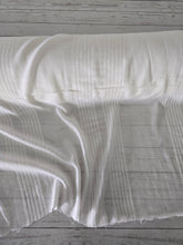 White Wide Stripes Cotton/Rayon Blend {by the half yard}