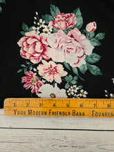 Black & Pink Floral {by the half yard}