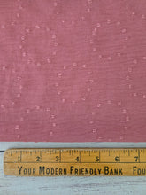 Rose Pink Circle Opaque Swiss Dot 100% Polyester {by the half yard}