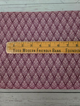 Burgundy & Cream Fleur de Lis {by the half yard}