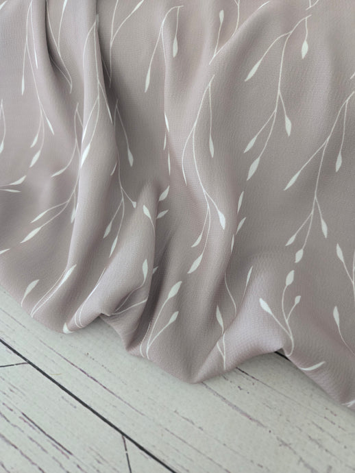 Tan Vining Leaf Print {by the half yard}