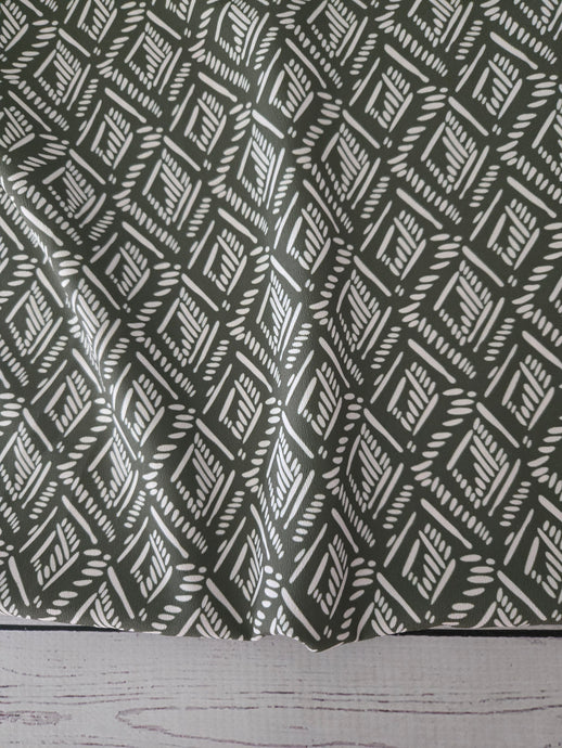 Olive Lines & Dashes Diamond Print {by the half yard}