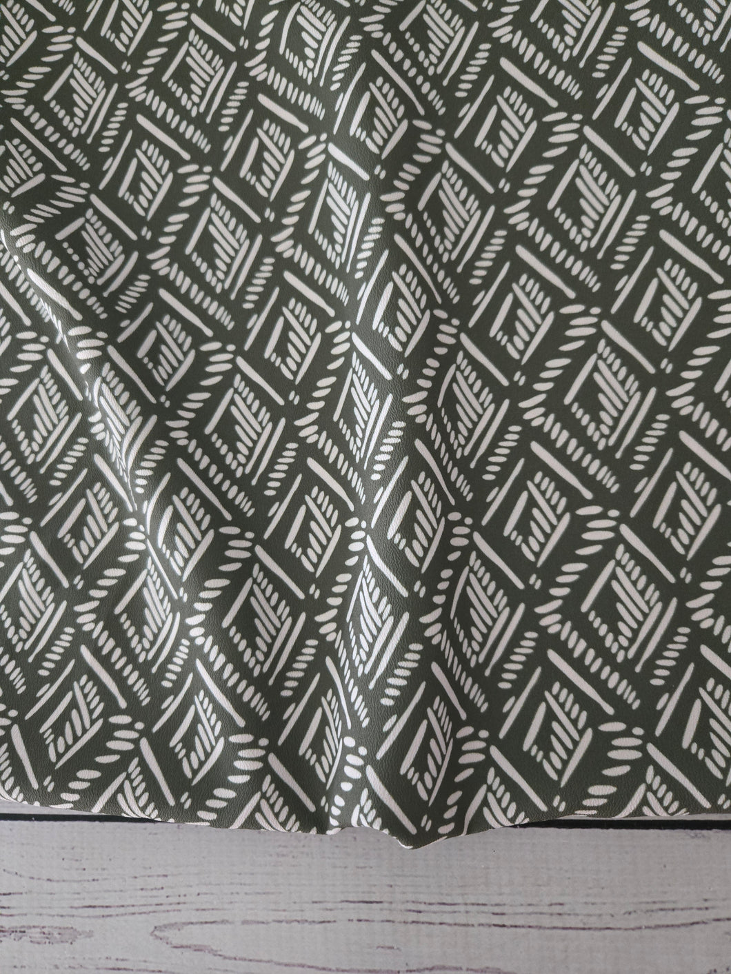 Olive Lines & Dashes Diamond Print {by the half yard}
