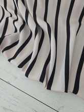 Exclusive Design- Creamy Tan & Black Stripes {by the half yard}
