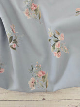 Exclusive Design- Vintage Blue & Pink Floral {by the half yard}