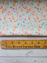 White & Colorful Petite Floral Textured Knit {by the half yard}