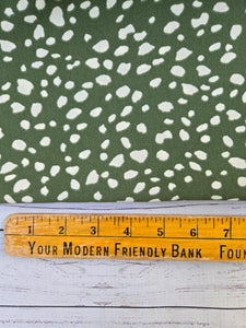 Vintage Olive Spot Print Opaque Air Flow 100% Polyester {by the half yard}