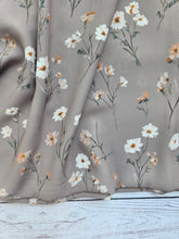 Dark Taupe Wildflower Print {by the half yard}