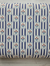 Bright Navy Stripes & Floral Matte Athletic Knit {by the half yard}