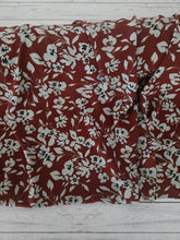 Dark Rust Floral Print {by the half yard}