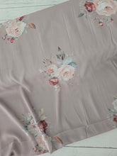 Exclusive Design- Tan & Large Romantic Floral Print {by the half yard}