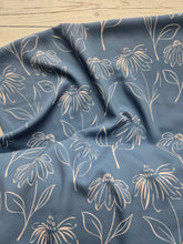 *REMNANT* 1.33 Yds- Denim Cone Flower Print