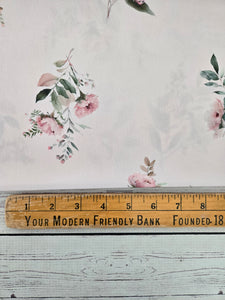 Exclusive Design- Barely Blush & Pink Floral Print {by the half yard}