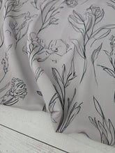 Exclusive Design- Taupe & Black Botanical Print {by the half yard}