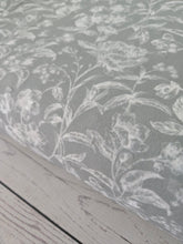 Sage & White Floral Opaque Swiss Dot 100% Polyester {by the half yard}