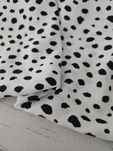 White & Black Spots Silky Polyester {by the half yard}