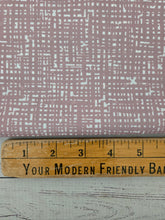 Dusty Pink & White Irregular Plaid Opaque Petite Swiss Dot 100% Polyester {by the half yard}
