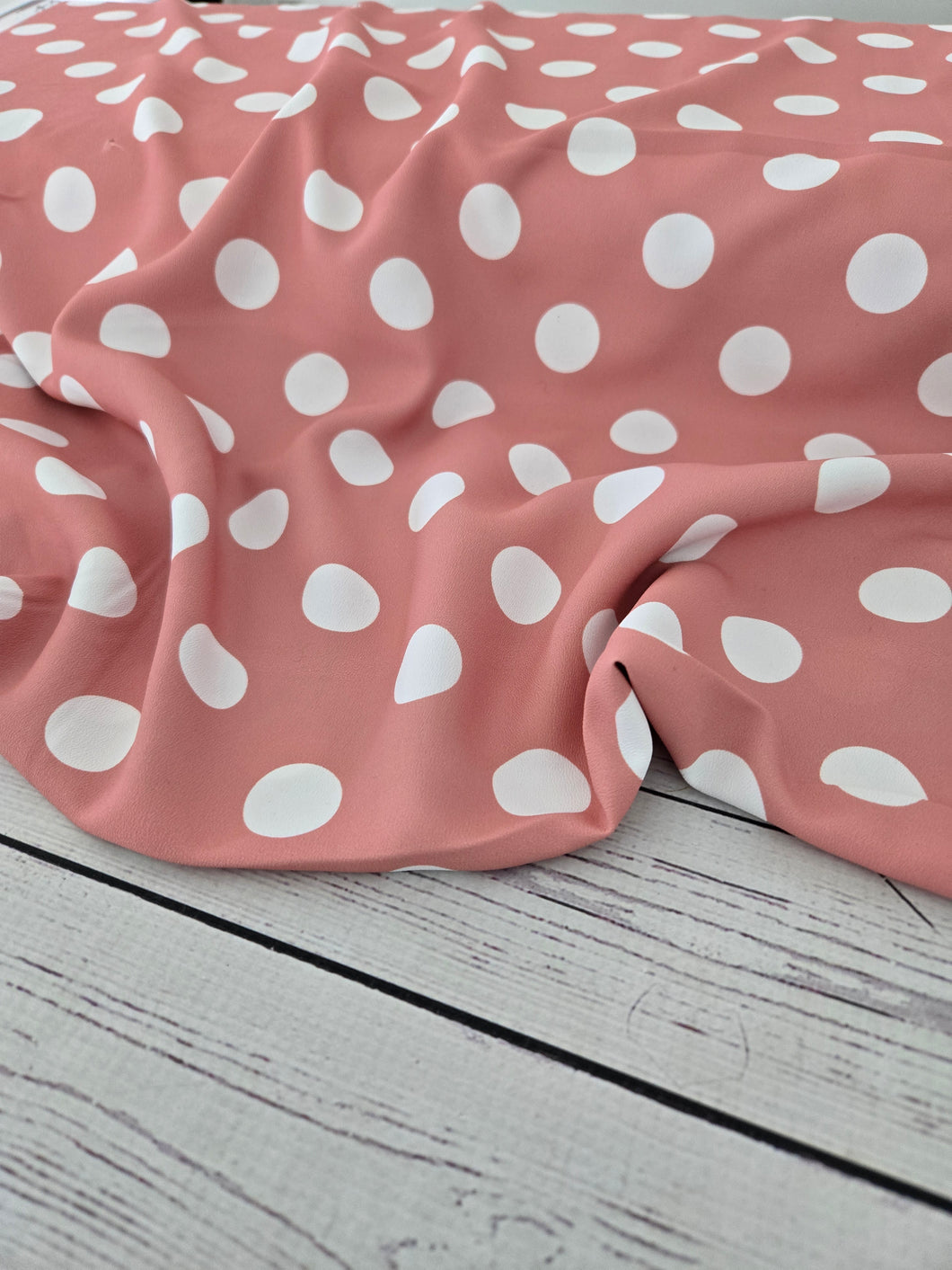 Exclusive Design- Burnt Coral Polka Dots {by the half yard}