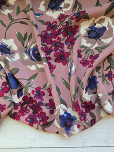 Mauve, Burgundy & Blue Floral {by the half yard}