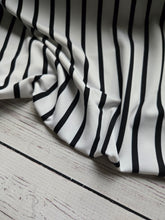 White & Black Stripes DTY Knit {by the half yard}
