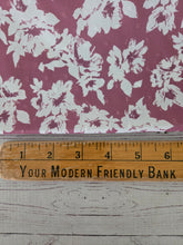 Dark Rose Pink & White Floral Opaque Petite Swiss Dot 100% Polyester {by the half yard}