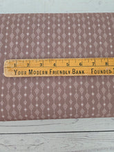 Brown Fleur-de-lis Stripe Print {by the half yard}